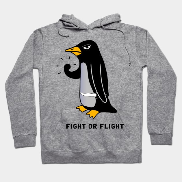 fight or flight Penguin Hoodie by Coretan MudaKu